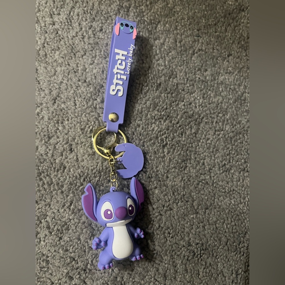 Stitch Lovely Baby Purple Keychain